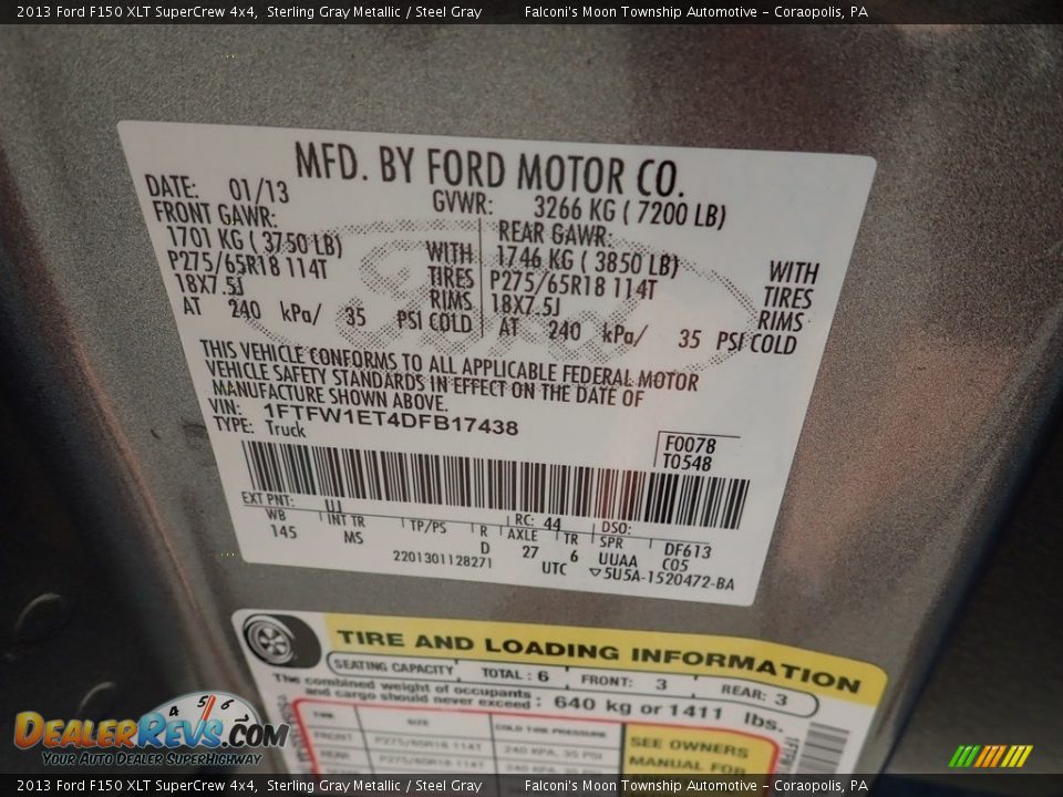 2013 Ford F150 XLT SuperCrew 4x4 Sterling Gray Metallic / Steel Gray Photo #24