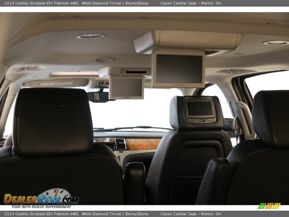2014 Cadillac Escalade ESV Platinum AWD White Diamond Tricoat / Ebony/Ebony Photo #27