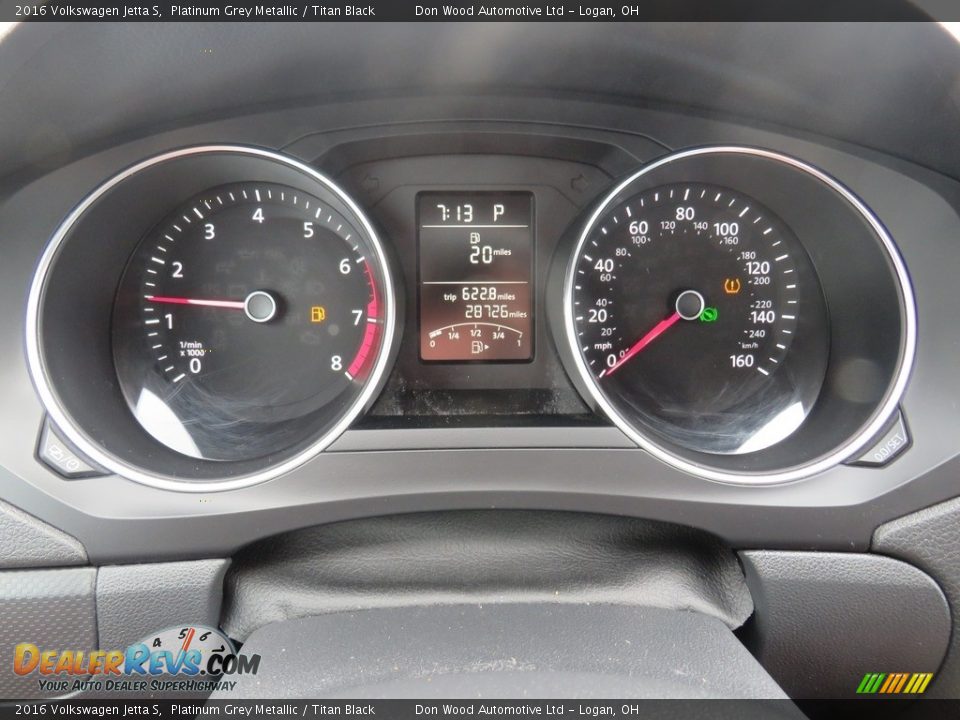 2016 Volkswagen Jetta S Platinum Grey Metallic / Titan Black Photo #17