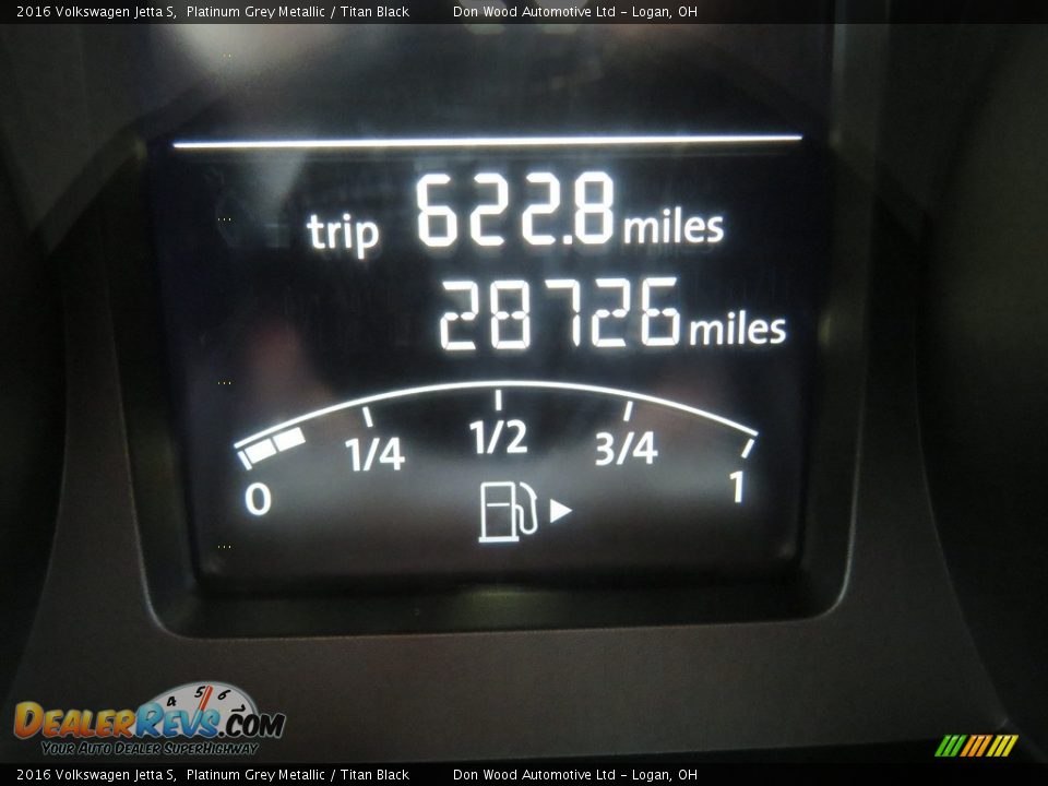 2016 Volkswagen Jetta S Platinum Grey Metallic / Titan Black Photo #18