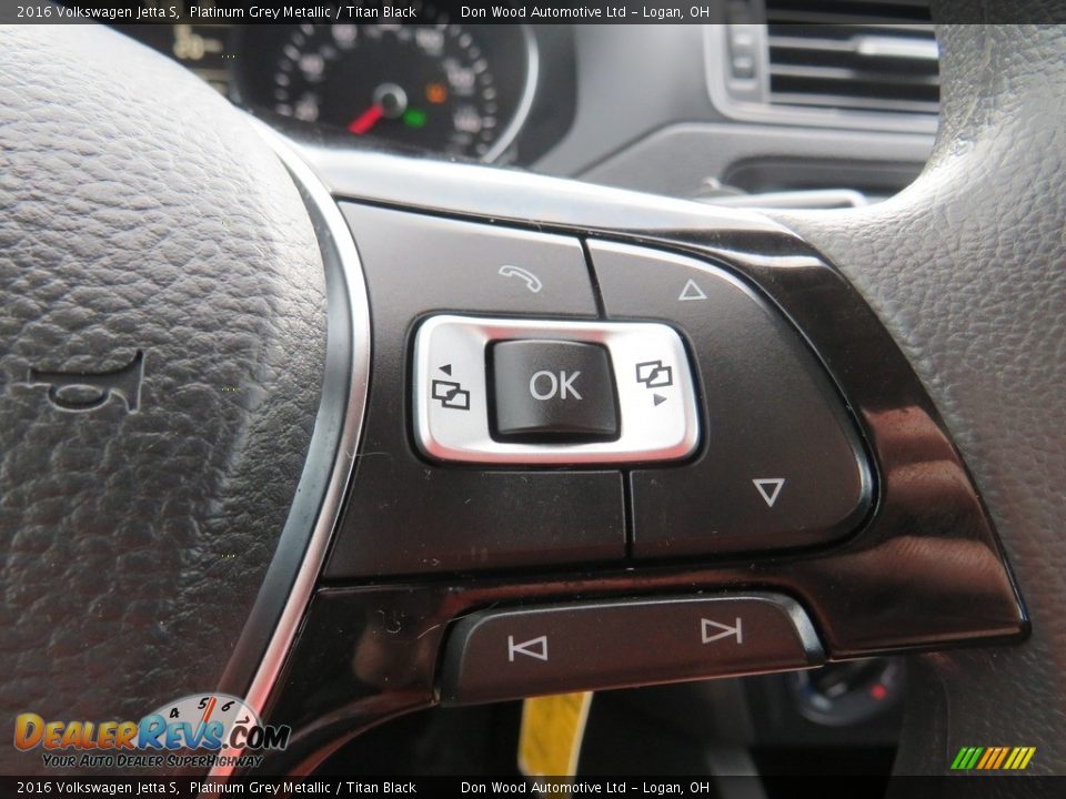 2016 Volkswagen Jetta S Platinum Grey Metallic / Titan Black Photo #21