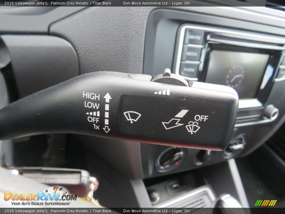 2016 Volkswagen Jetta S Platinum Grey Metallic / Titan Black Photo #22
