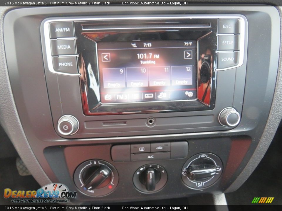 2016 Volkswagen Jetta S Platinum Grey Metallic / Titan Black Photo #23