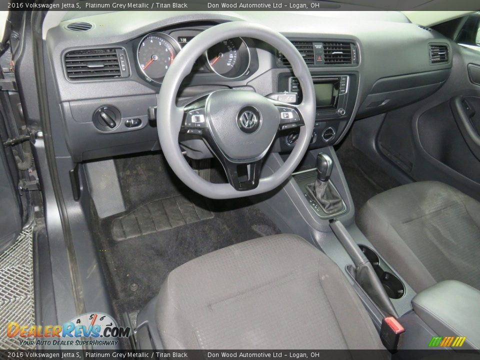 2016 Volkswagen Jetta S Platinum Grey Metallic / Titan Black Photo #27
