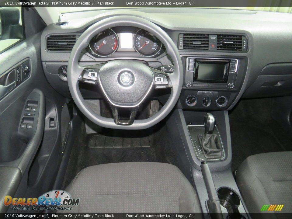 2016 Volkswagen Jetta S Platinum Grey Metallic / Titan Black Photo #32