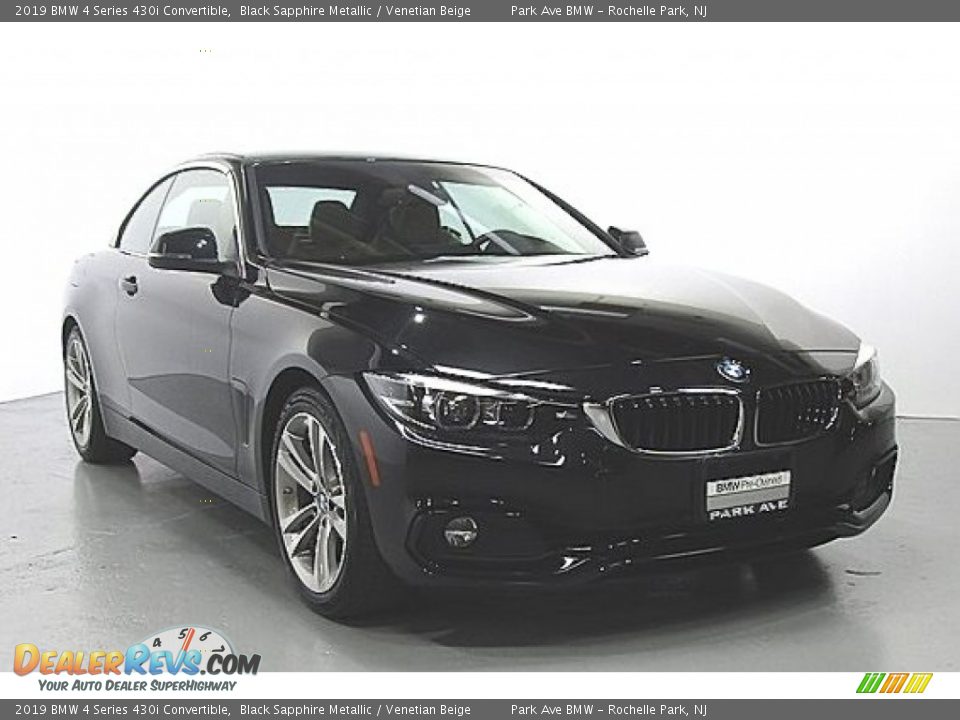 2019 BMW 4 Series 430i Convertible Black Sapphire Metallic / Venetian Beige Photo #4