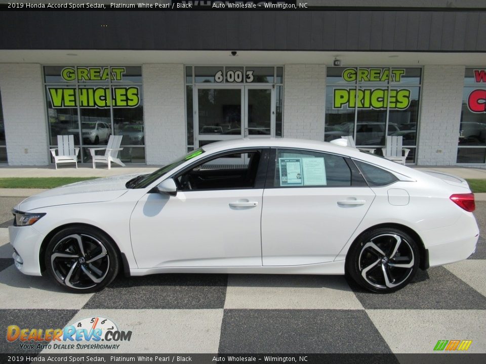 2019 Honda Accord Sport Sedan Platinum White Pearl / Black Photo #1