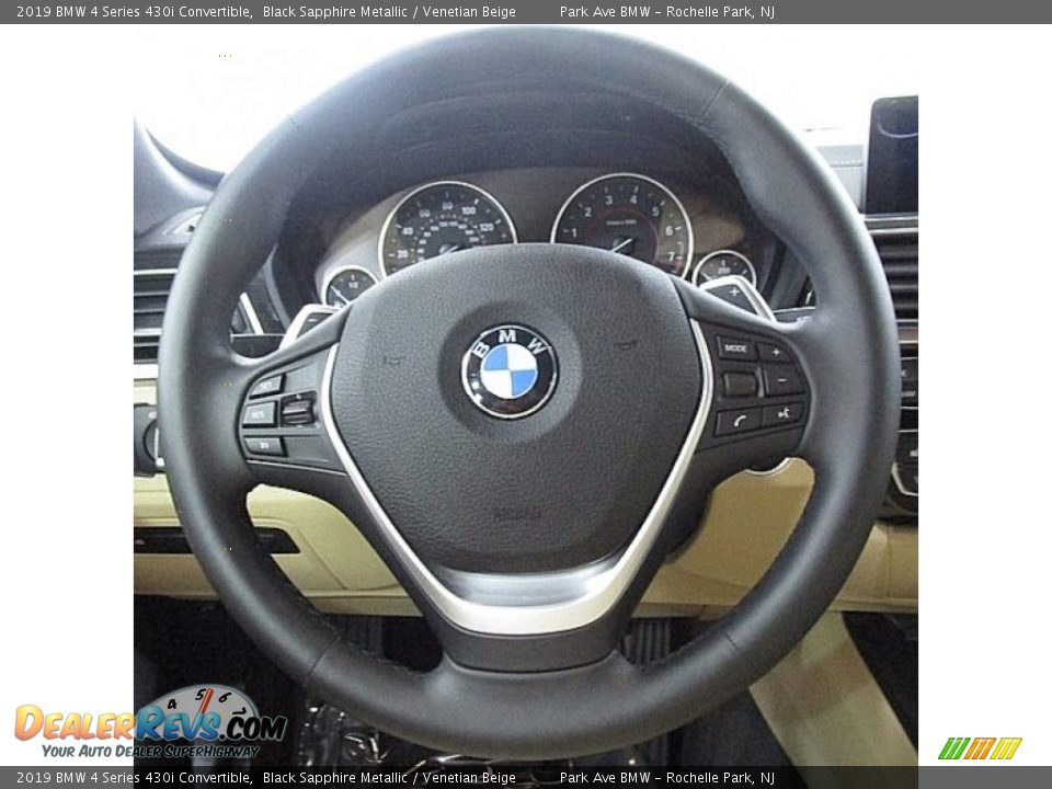 2019 BMW 4 Series 430i Convertible Black Sapphire Metallic / Venetian Beige Photo #19