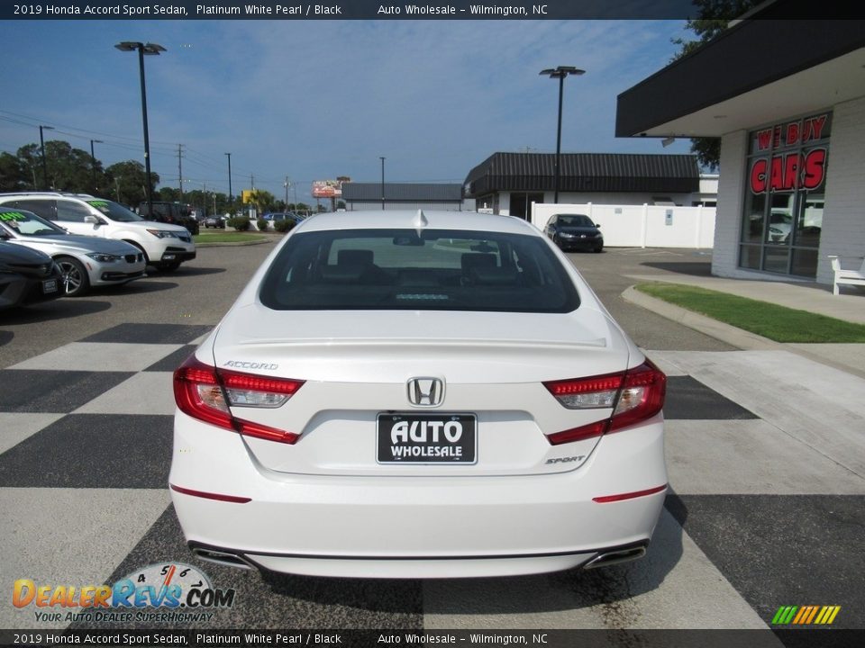 2019 Honda Accord Sport Sedan Platinum White Pearl / Black Photo #4