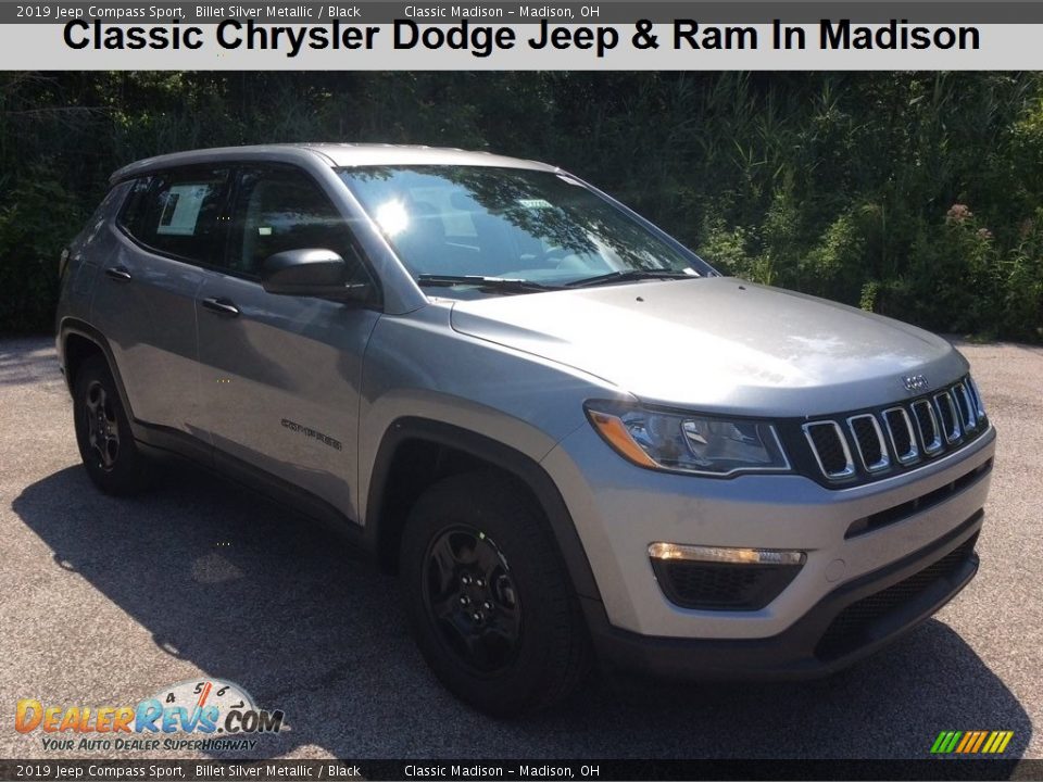 2019 Jeep Compass Sport Billet Silver Metallic / Black Photo #1