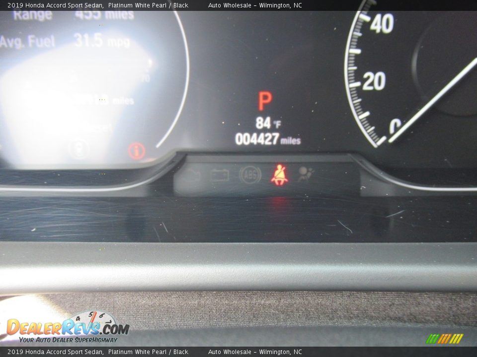2019 Honda Accord Sport Sedan Platinum White Pearl / Black Photo #15