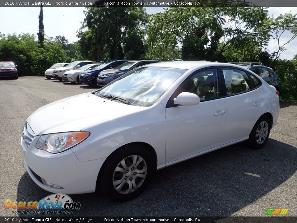 2010 Hyundai Elantra GLS Nordic White / Beige Photo #1