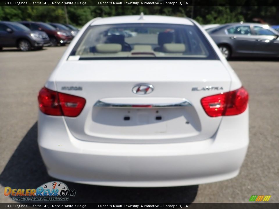 2010 Hyundai Elantra GLS Nordic White / Beige Photo #3