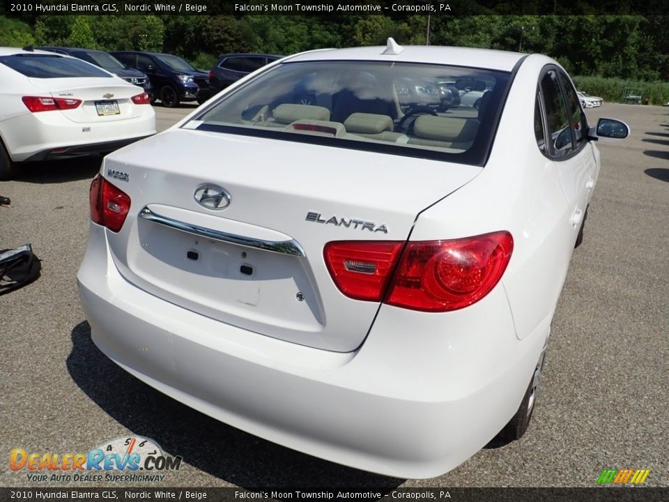 2010 Hyundai Elantra GLS Nordic White / Beige Photo #4