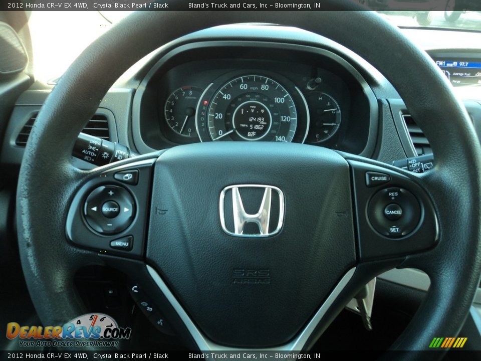 2012 Honda CR-V EX 4WD Crystal Black Pearl / Black Photo #11