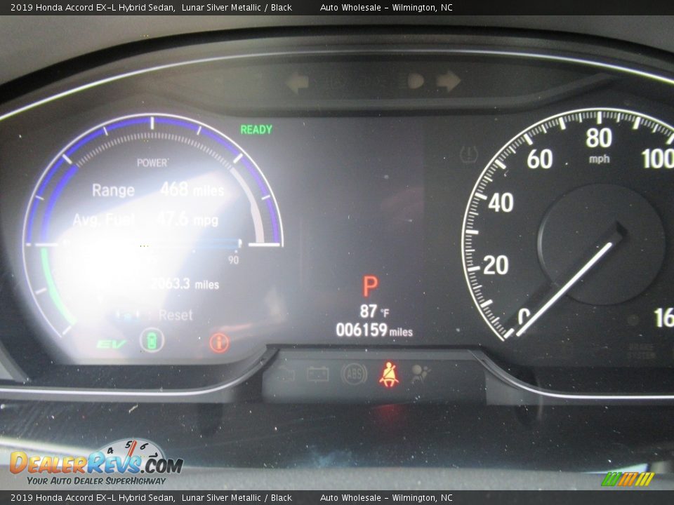 2019 Honda Accord EX-L Hybrid Sedan Lunar Silver Metallic / Black Photo #16