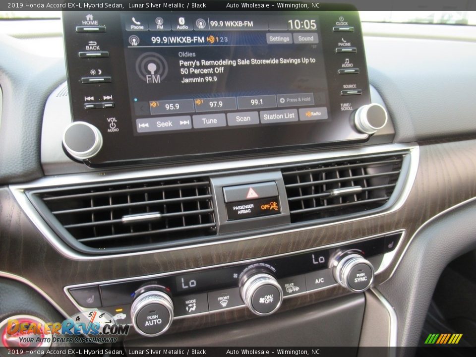 2019 Honda Accord EX-L Hybrid Sedan Lunar Silver Metallic / Black Photo #17