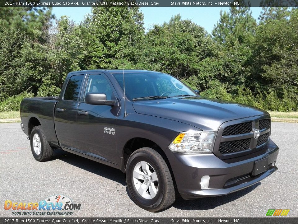 2017 Ram 1500 Express Quad Cab 4x4 Granite Crystal Metallic / Black/Diesel Gray Photo #4