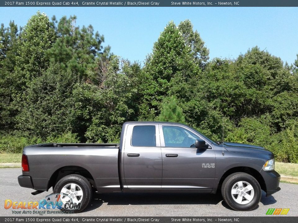 2017 Ram 1500 Express Quad Cab 4x4 Granite Crystal Metallic / Black/Diesel Gray Photo #5