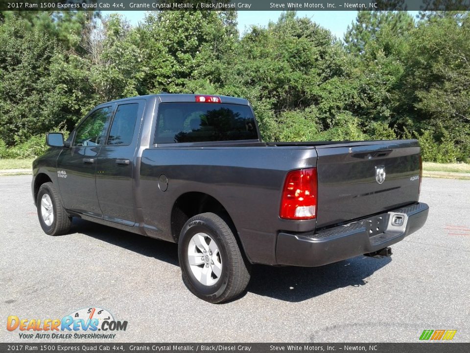2017 Ram 1500 Express Quad Cab 4x4 Granite Crystal Metallic / Black/Diesel Gray Photo #7