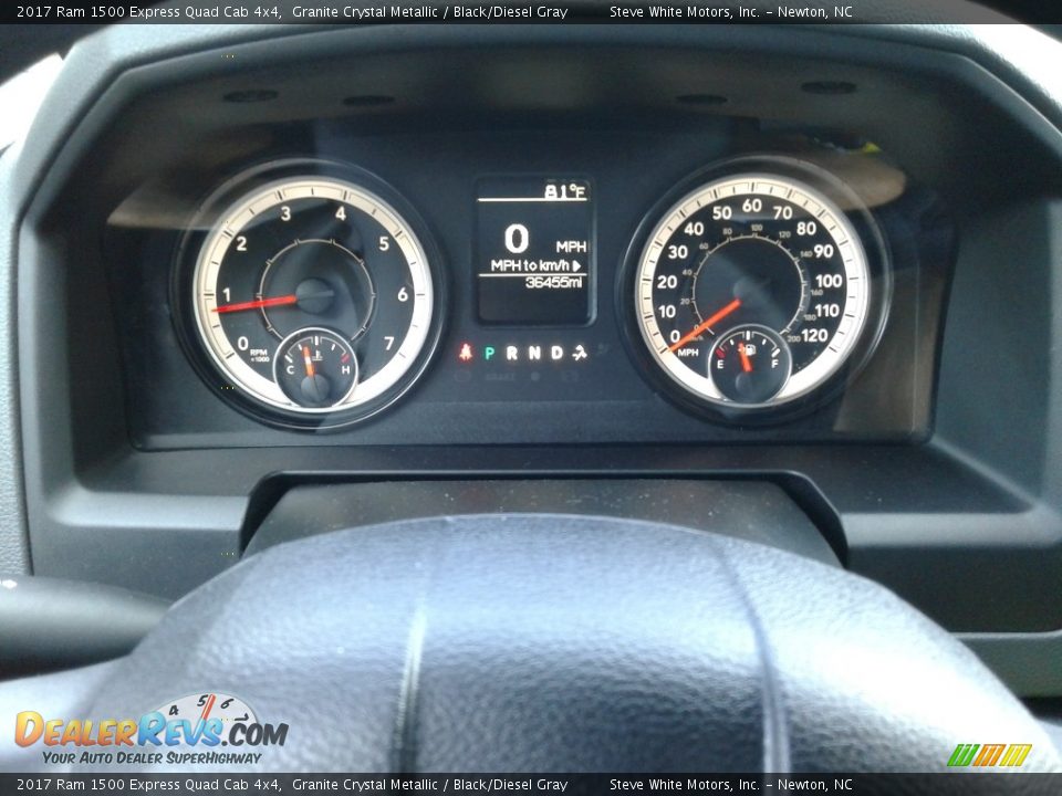 2017 Ram 1500 Express Quad Cab 4x4 Granite Crystal Metallic / Black/Diesel Gray Photo #17