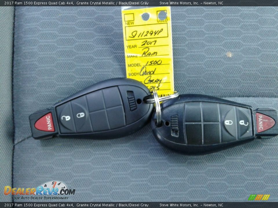 2017 Ram 1500 Express Quad Cab 4x4 Granite Crystal Metallic / Black/Diesel Gray Photo #24