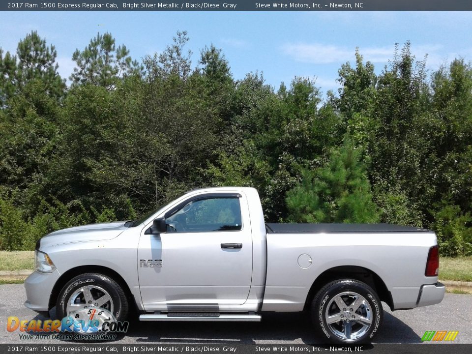 2017 Ram 1500 Express Regular Cab Bright Silver Metallic / Black/Diesel Gray Photo #1