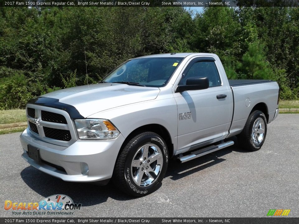 2017 Ram 1500 Express Regular Cab Bright Silver Metallic / Black/Diesel Gray Photo #2