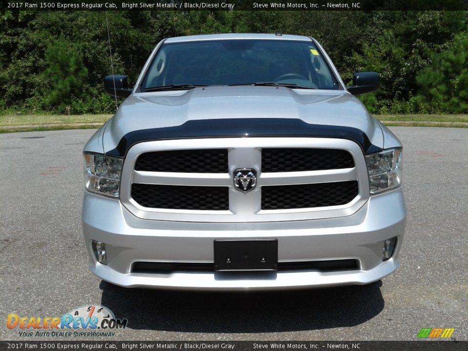 2017 Ram 1500 Express Regular Cab Bright Silver Metallic / Black/Diesel Gray Photo #3