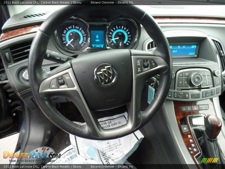 2011 Buick LaCrosse CXL Carbon Black Metallic / Ebony Photo #15