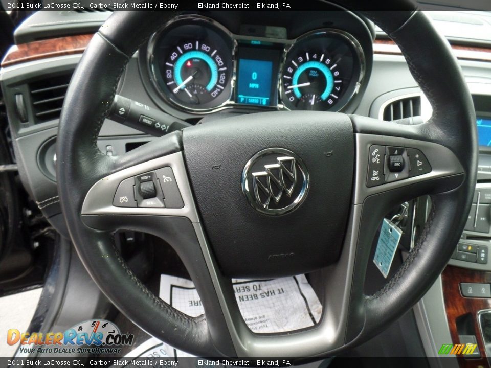 2011 Buick LaCrosse CXL Carbon Black Metallic / Ebony Photo #16