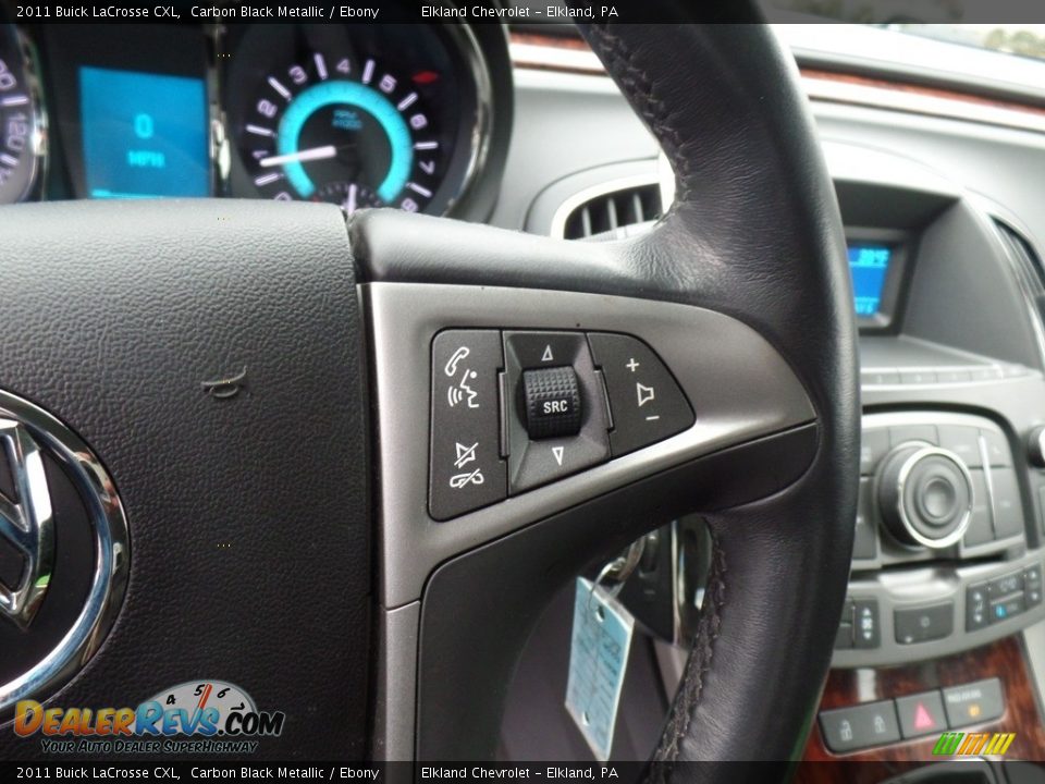 2011 Buick LaCrosse CXL Carbon Black Metallic / Ebony Photo #17
