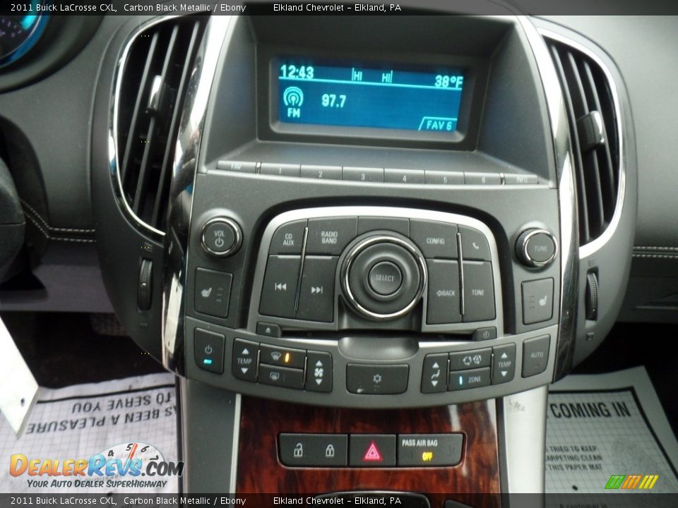2011 Buick LaCrosse CXL Carbon Black Metallic / Ebony Photo #20
