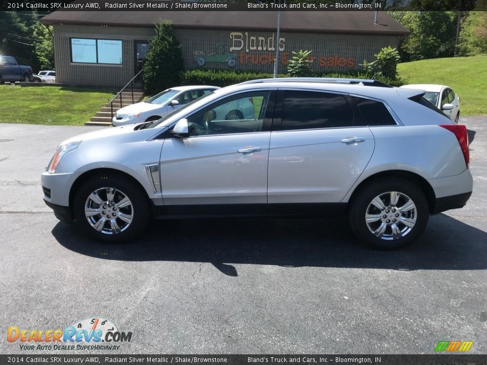 2014 Cadillac SRX Luxury AWD Radiant Silver Metallic / Shale/Brownstone Photo #1