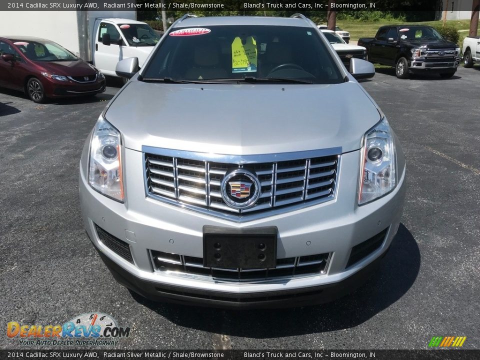 2014 Cadillac SRX Luxury AWD Radiant Silver Metallic / Shale/Brownstone Photo #3