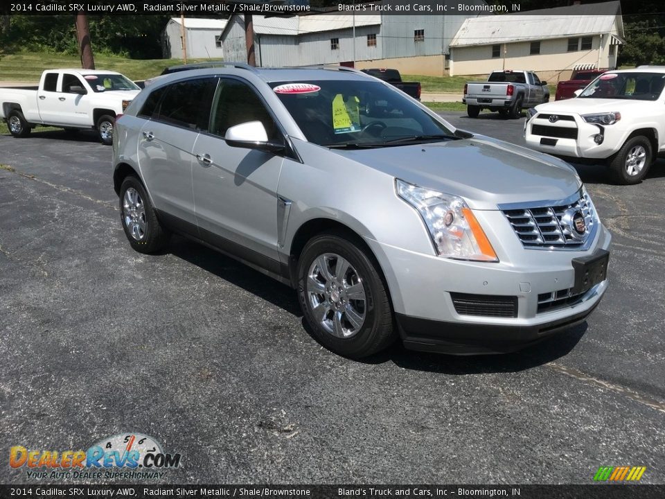 2014 Cadillac SRX Luxury AWD Radiant Silver Metallic / Shale/Brownstone Photo #4