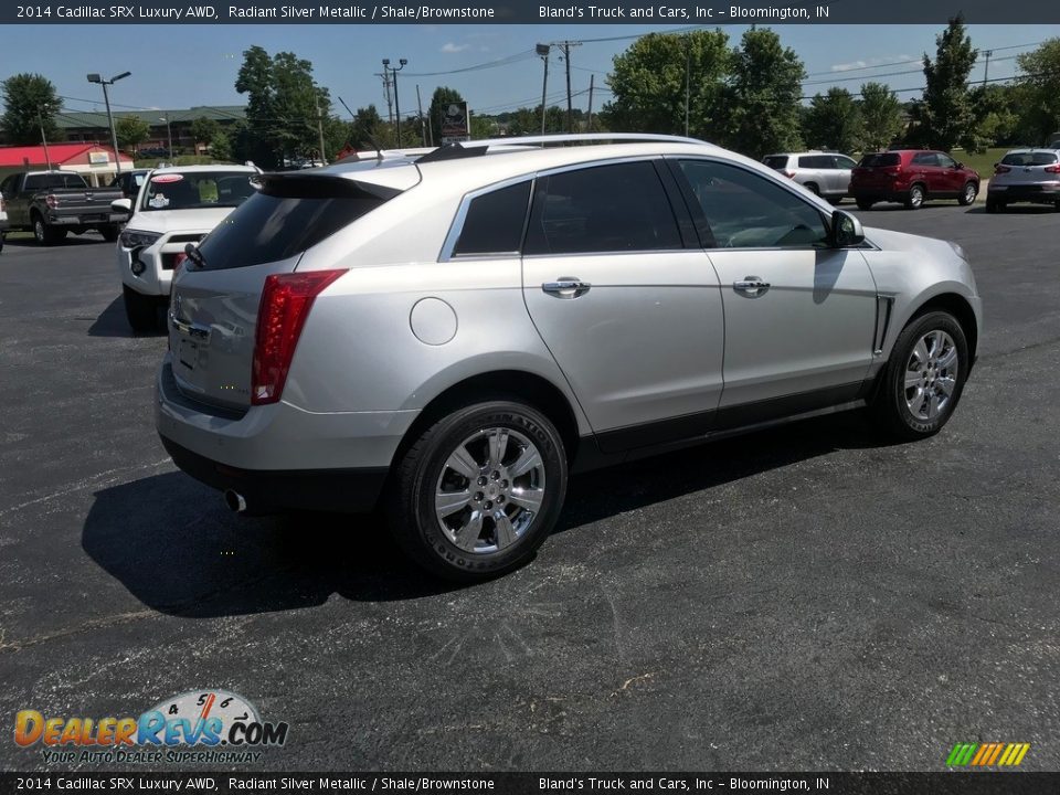 2014 Cadillac SRX Luxury AWD Radiant Silver Metallic / Shale/Brownstone Photo #6