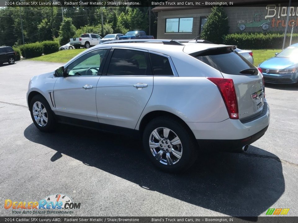 2014 Cadillac SRX Luxury AWD Radiant Silver Metallic / Shale/Brownstone Photo #9