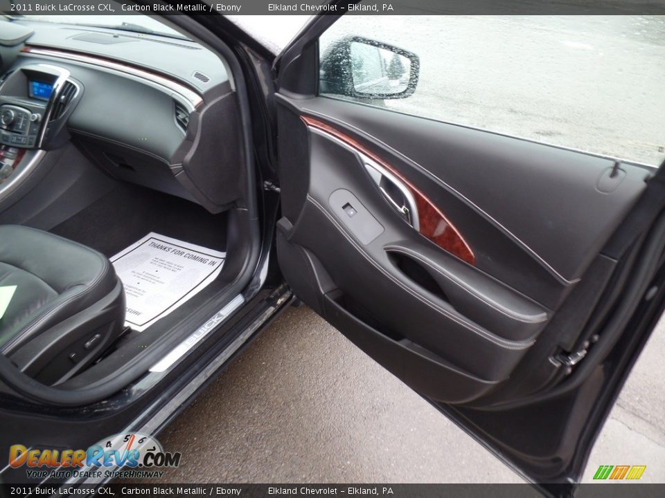 2011 Buick LaCrosse CXL Carbon Black Metallic / Ebony Photo #28