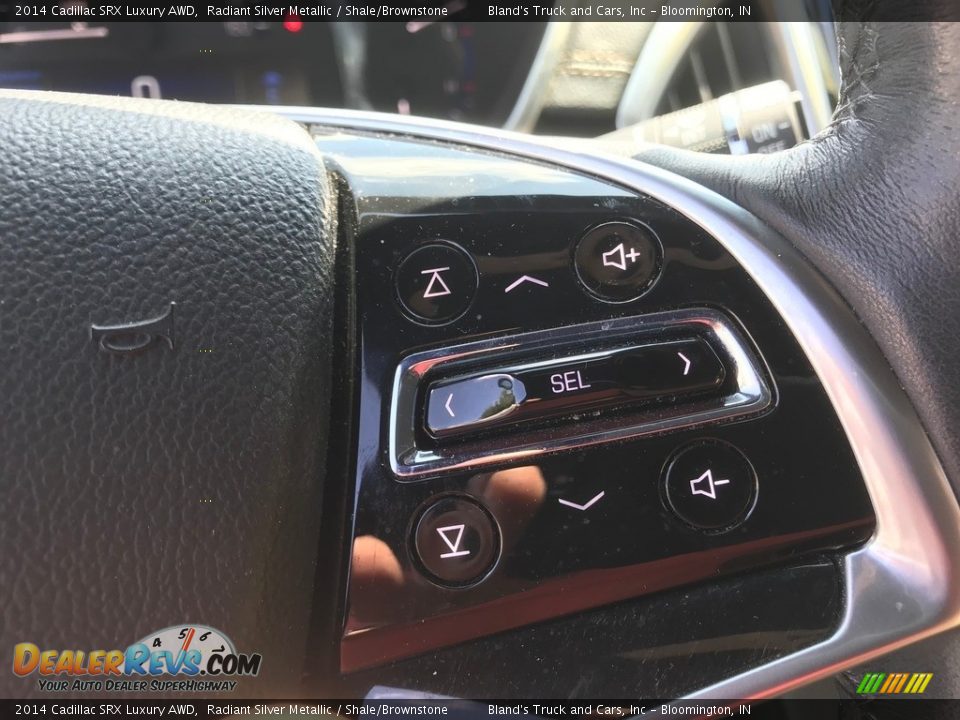 2014 Cadillac SRX Luxury AWD Radiant Silver Metallic / Shale/Brownstone Photo #21