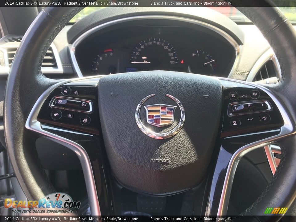 2014 Cadillac SRX Luxury AWD Radiant Silver Metallic / Shale/Brownstone Photo #22