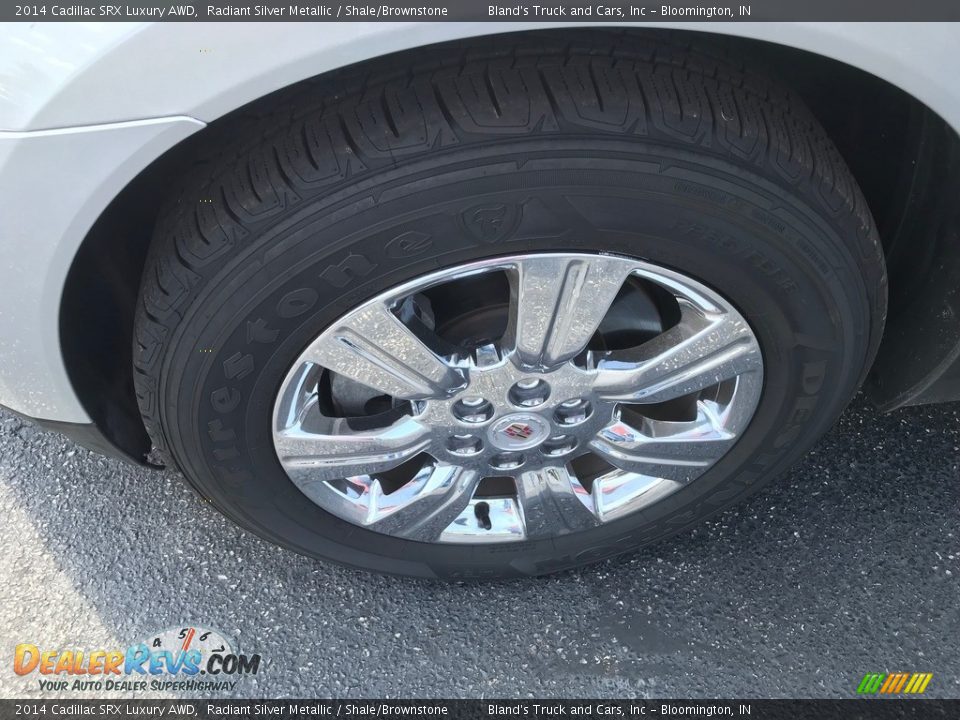 2014 Cadillac SRX Luxury AWD Radiant Silver Metallic / Shale/Brownstone Photo #30