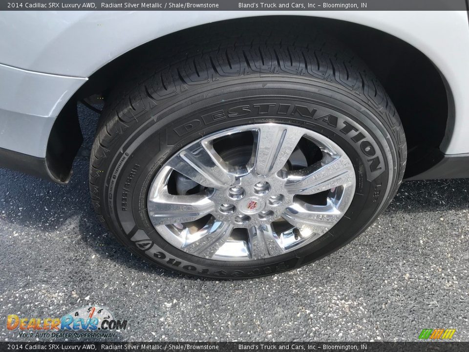 2014 Cadillac SRX Luxury AWD Radiant Silver Metallic / Shale/Brownstone Photo #32