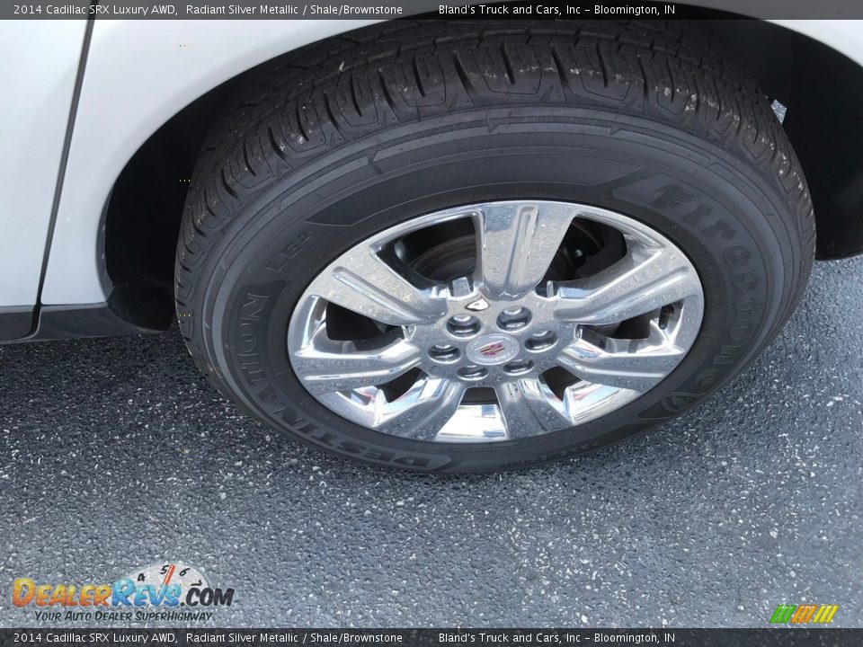 2014 Cadillac SRX Luxury AWD Radiant Silver Metallic / Shale/Brownstone Photo #33