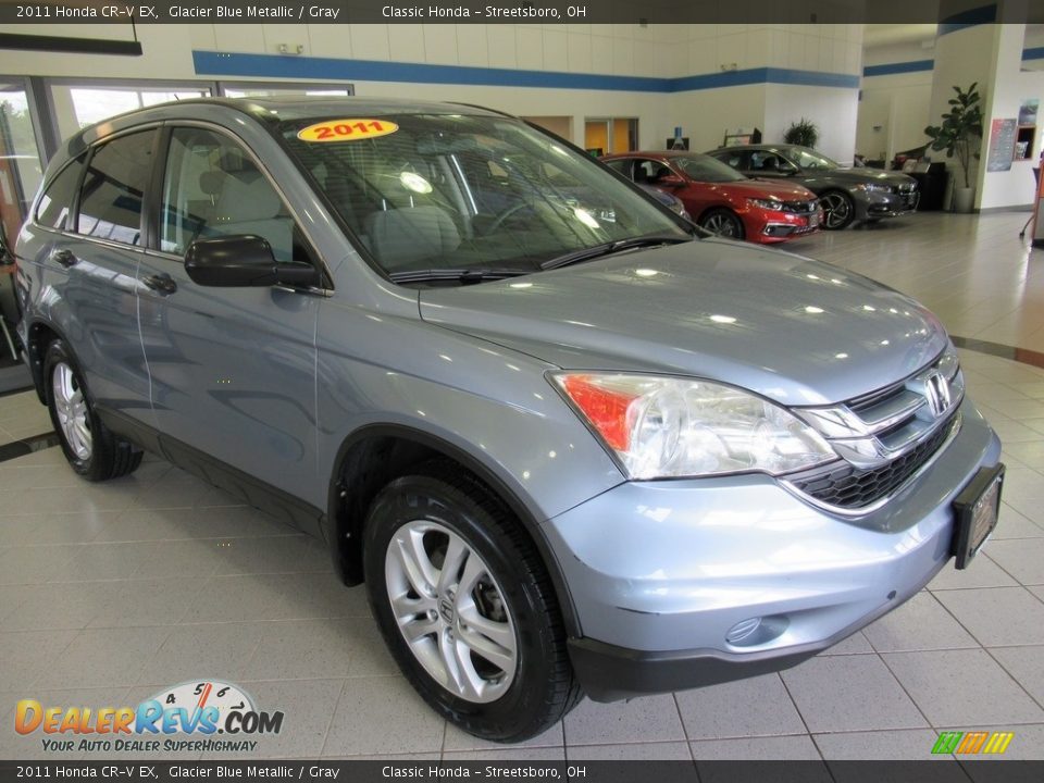 2011 Honda CR-V EX Glacier Blue Metallic / Gray Photo #3