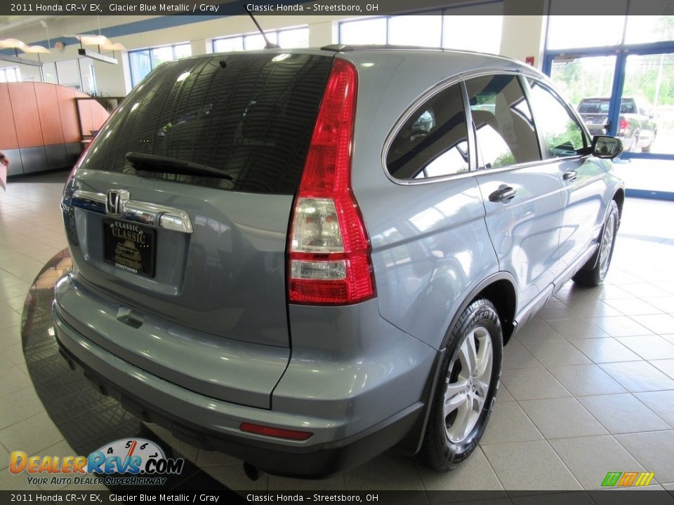 2011 Honda CR-V EX Glacier Blue Metallic / Gray Photo #7