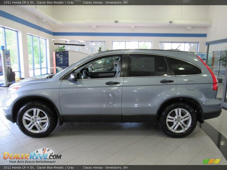2011 Honda CR-V EX Glacier Blue Metallic / Gray Photo #10