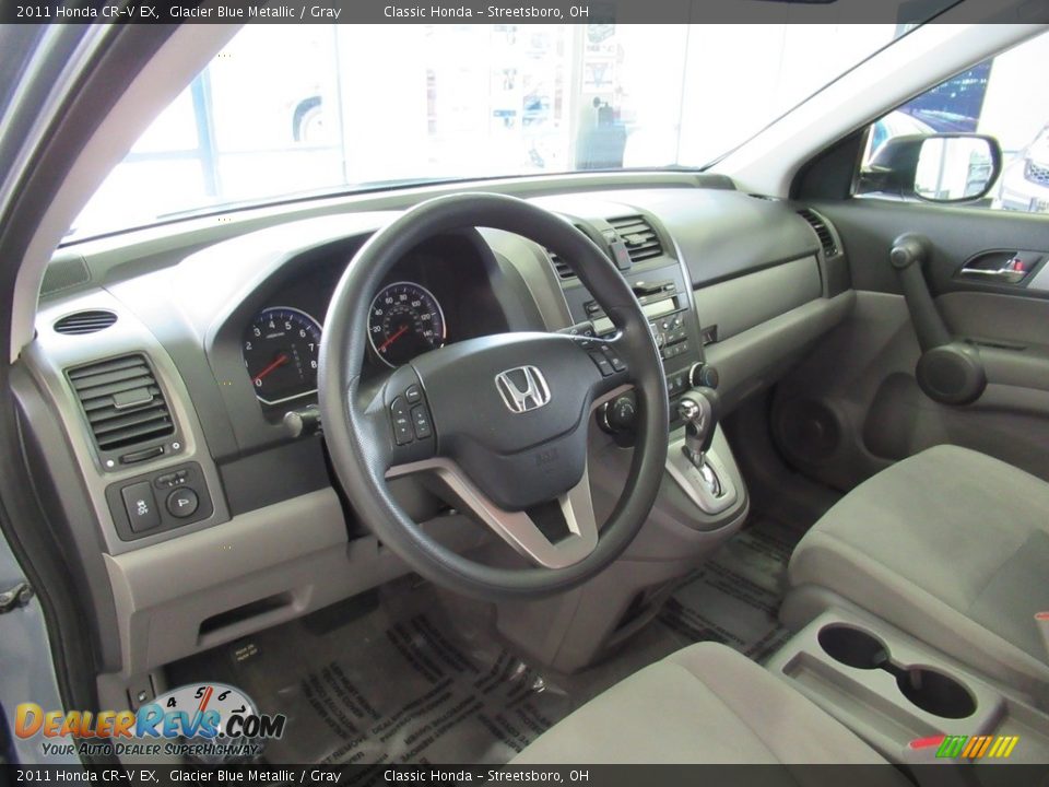 2011 Honda CR-V EX Glacier Blue Metallic / Gray Photo #27