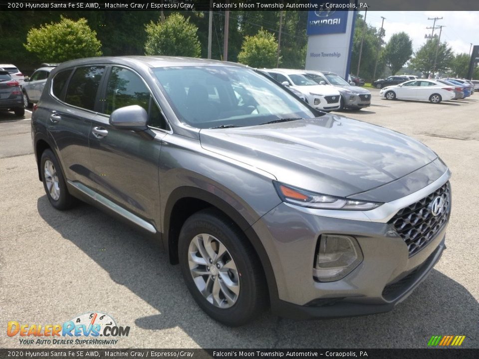 2020 Hyundai Santa Fe SE AWD Machine Gray / Espresso/Gray Photo #3
