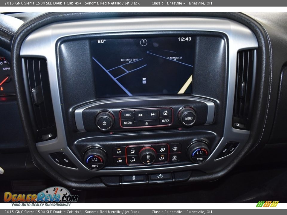 2015 GMC Sierra 1500 SLE Double Cab 4x4 Sonoma Red Metallic / Jet Black Photo #13